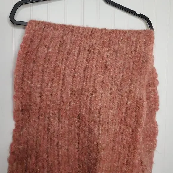 Thornhill Hand Weavers Pink Wool Scarf Fringe Soft Handmade 70s England Soft - Picture 7 of 10